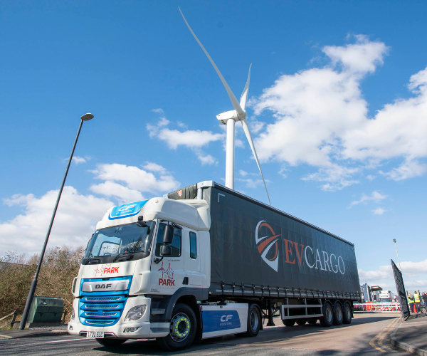 Lorry and Wind Farm