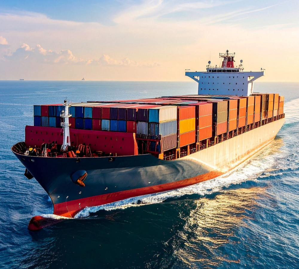 cargo ship in the sea