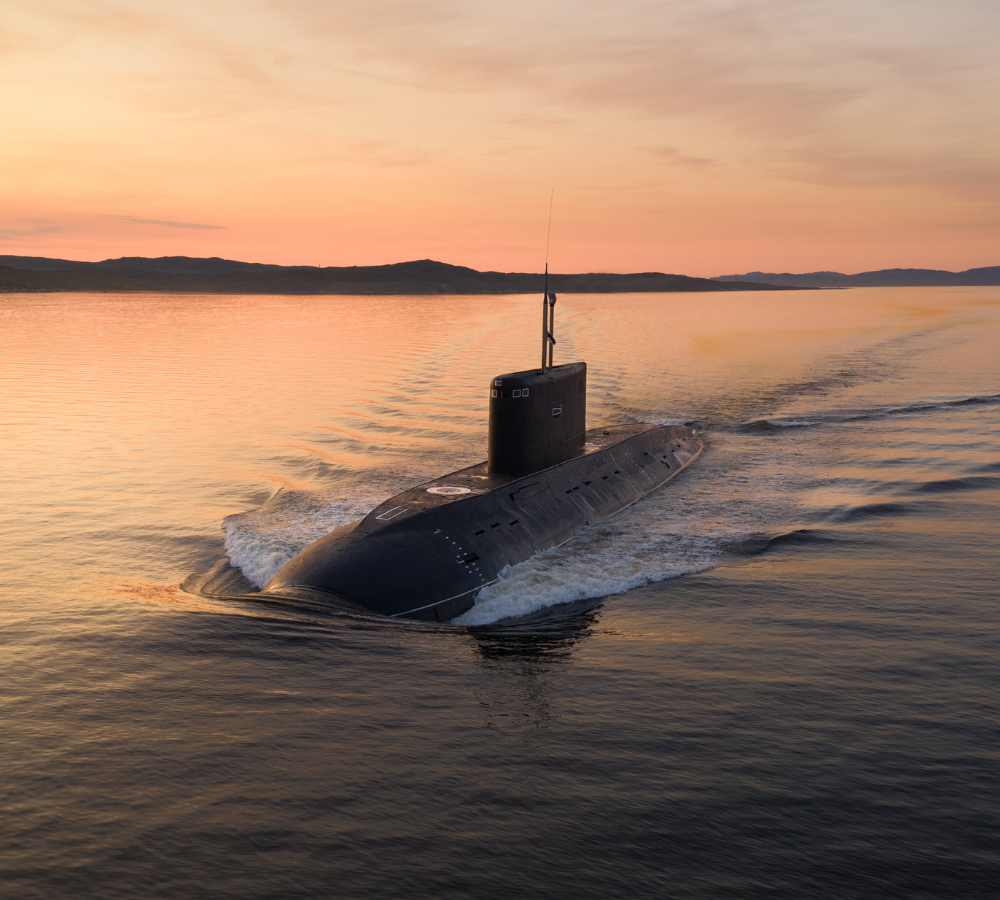 submarine in the sea